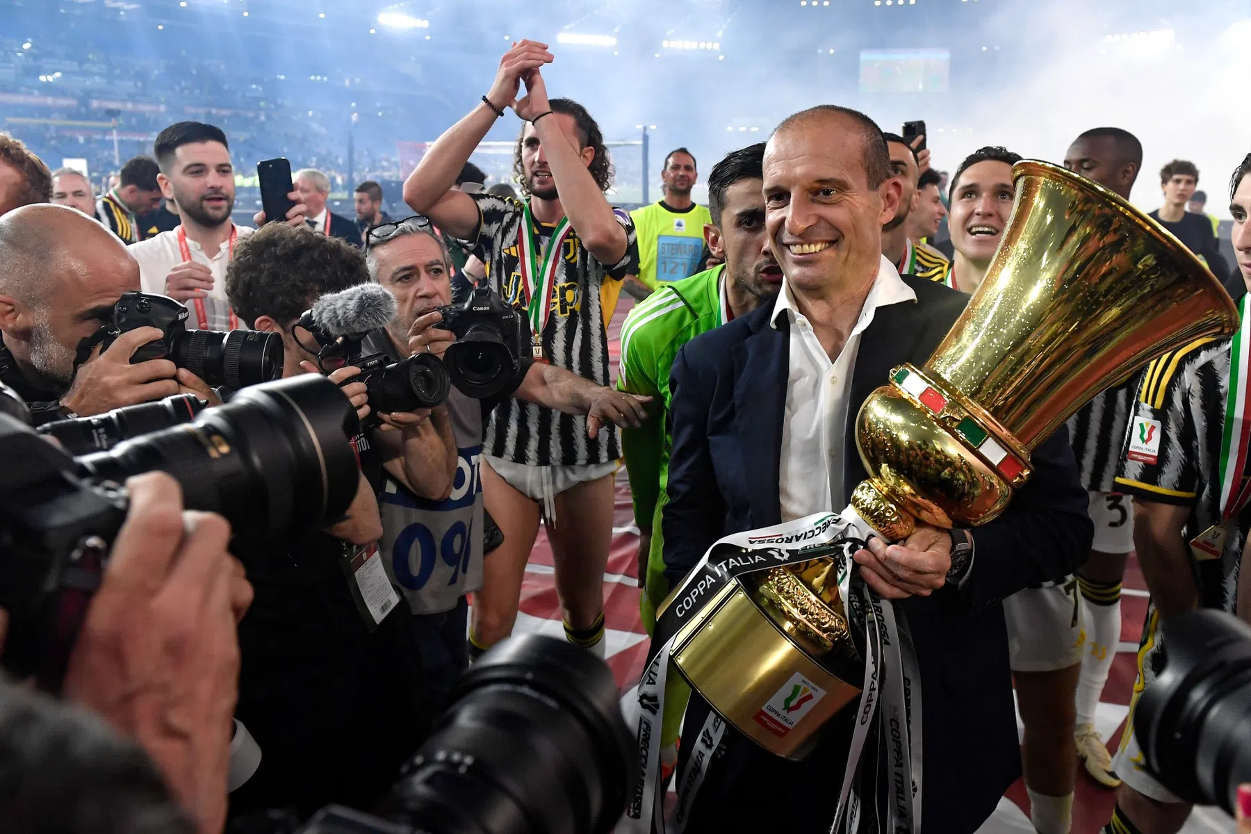'Juve-directie vergadert over Allegri na ongepast gedrag rondom bekerfinale'
