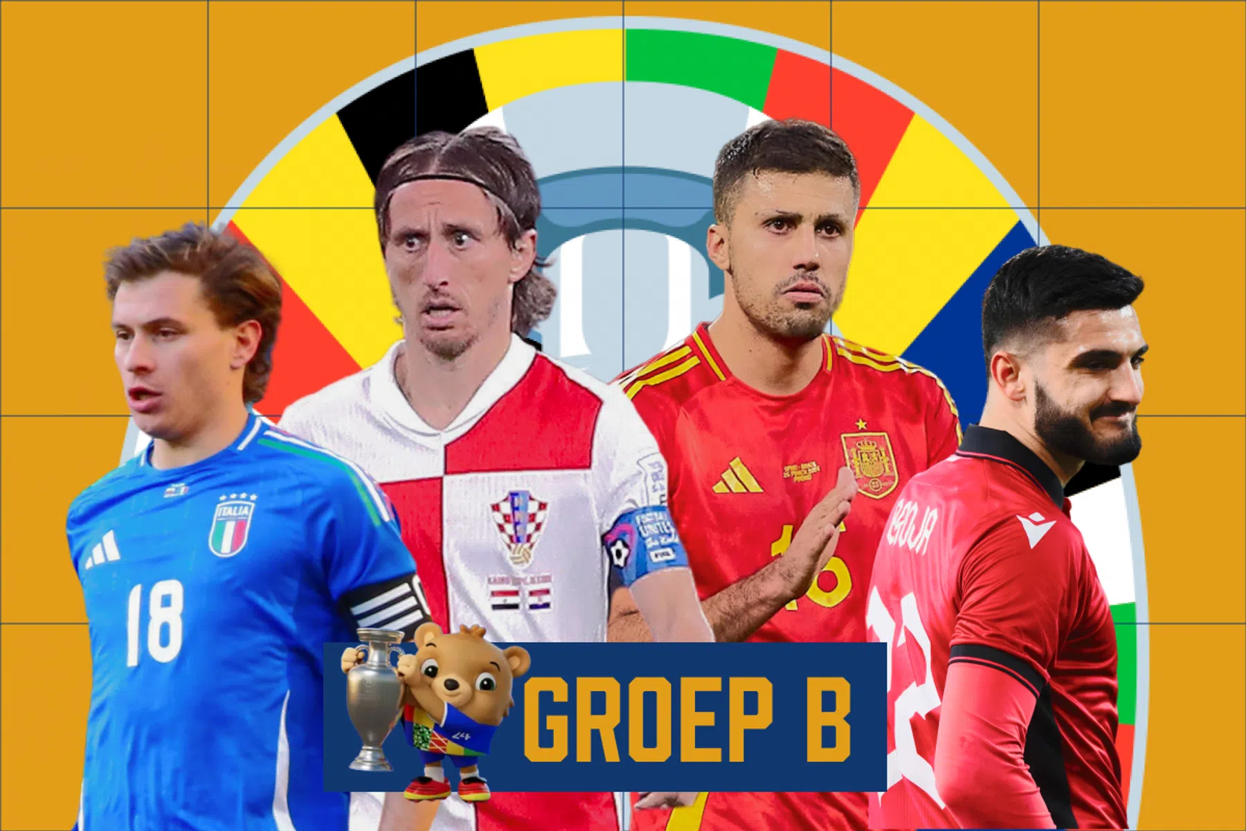 Alles over de groep des doods: Spanje, Kroatië, Italië en Albanië