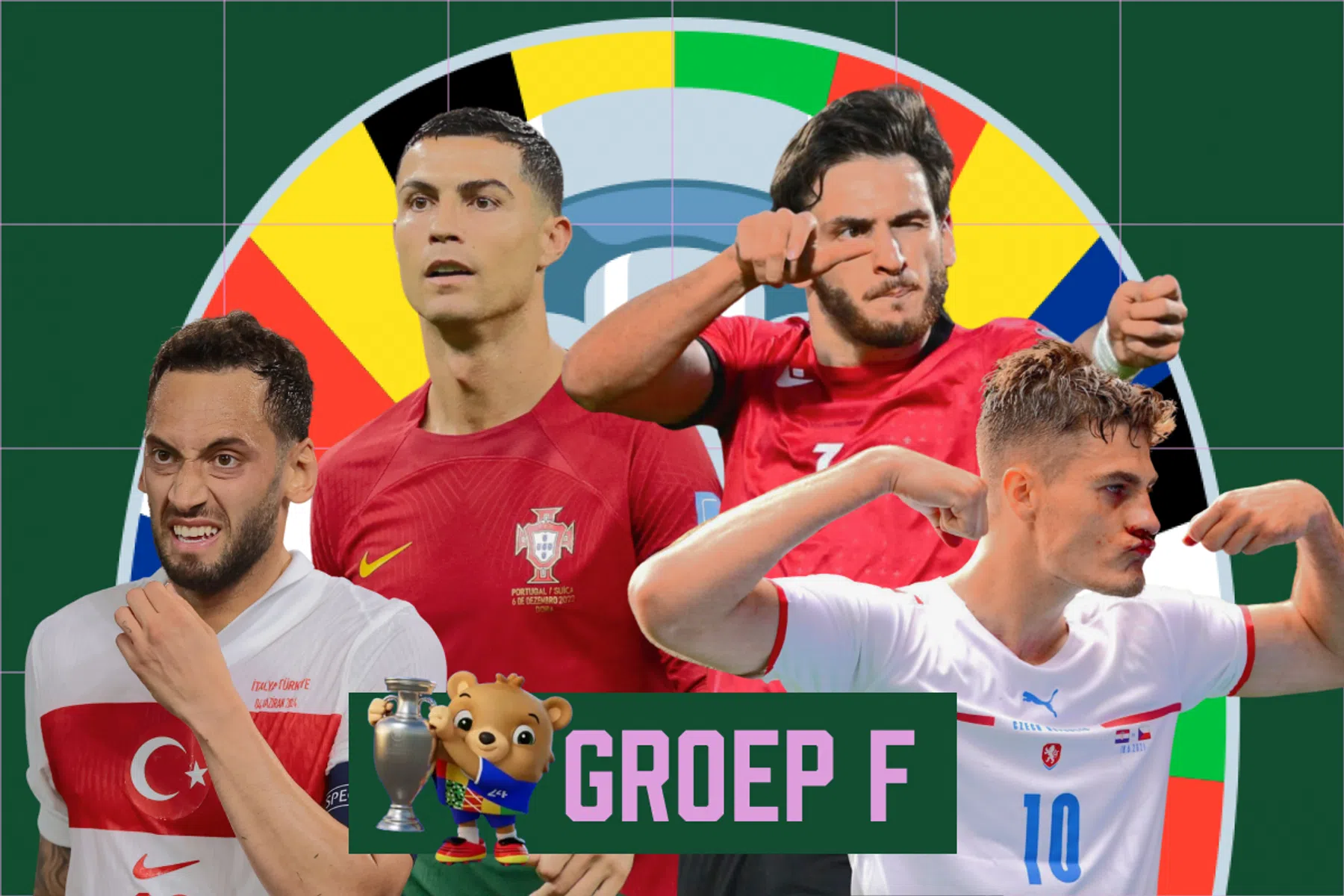 Alles over Groep F: Turkije, Georgië, Portugal en Tsjechië