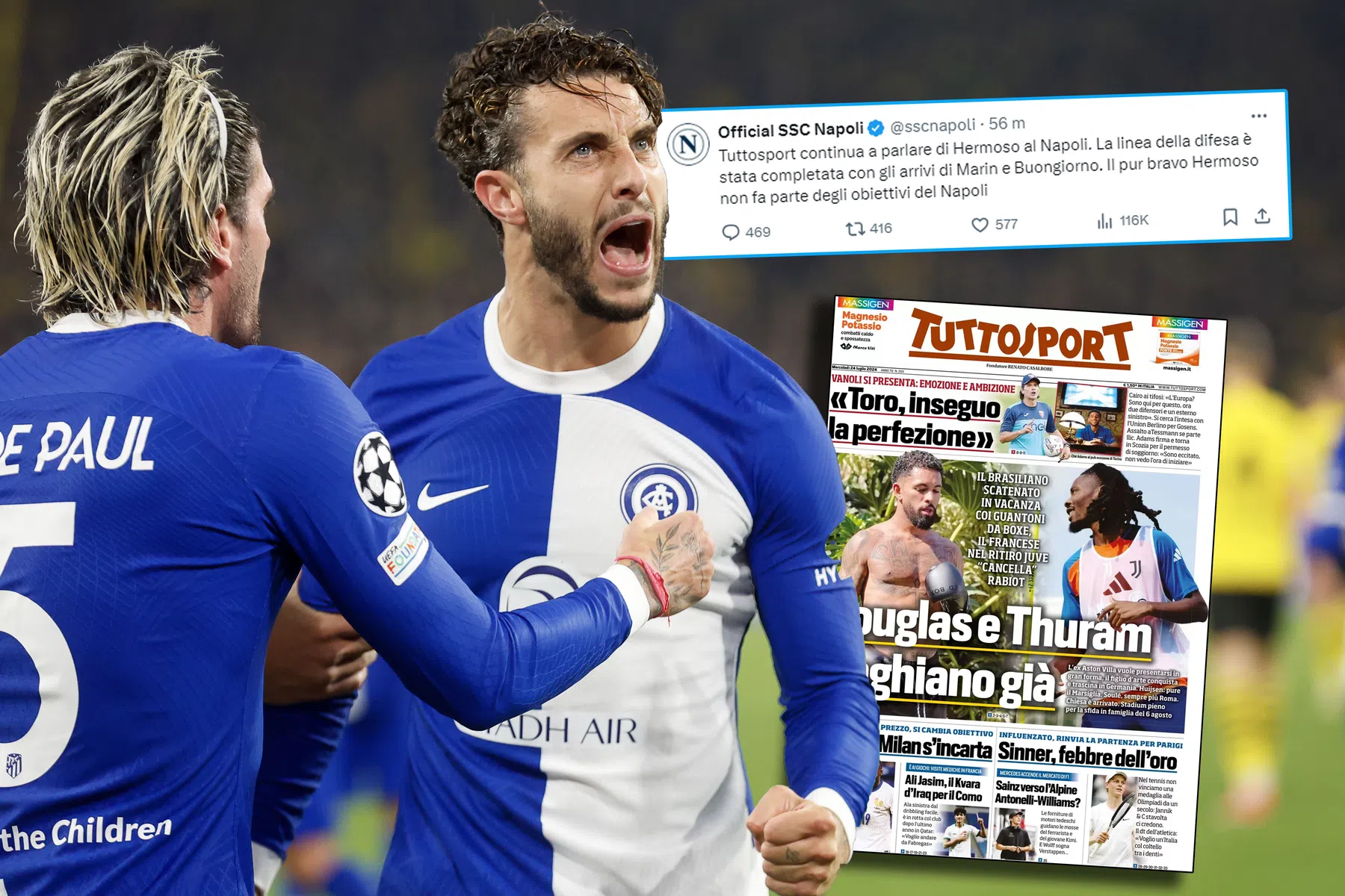 Napoli zet Italiaanse krant op zijn plek