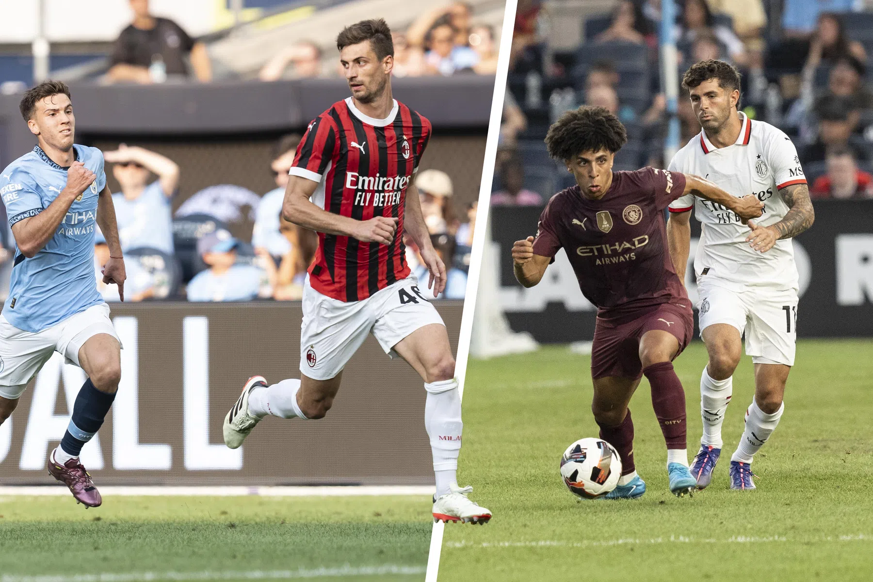 Waarom Man City en AC Milan in de rust plotseling van tenue waren gewisseld