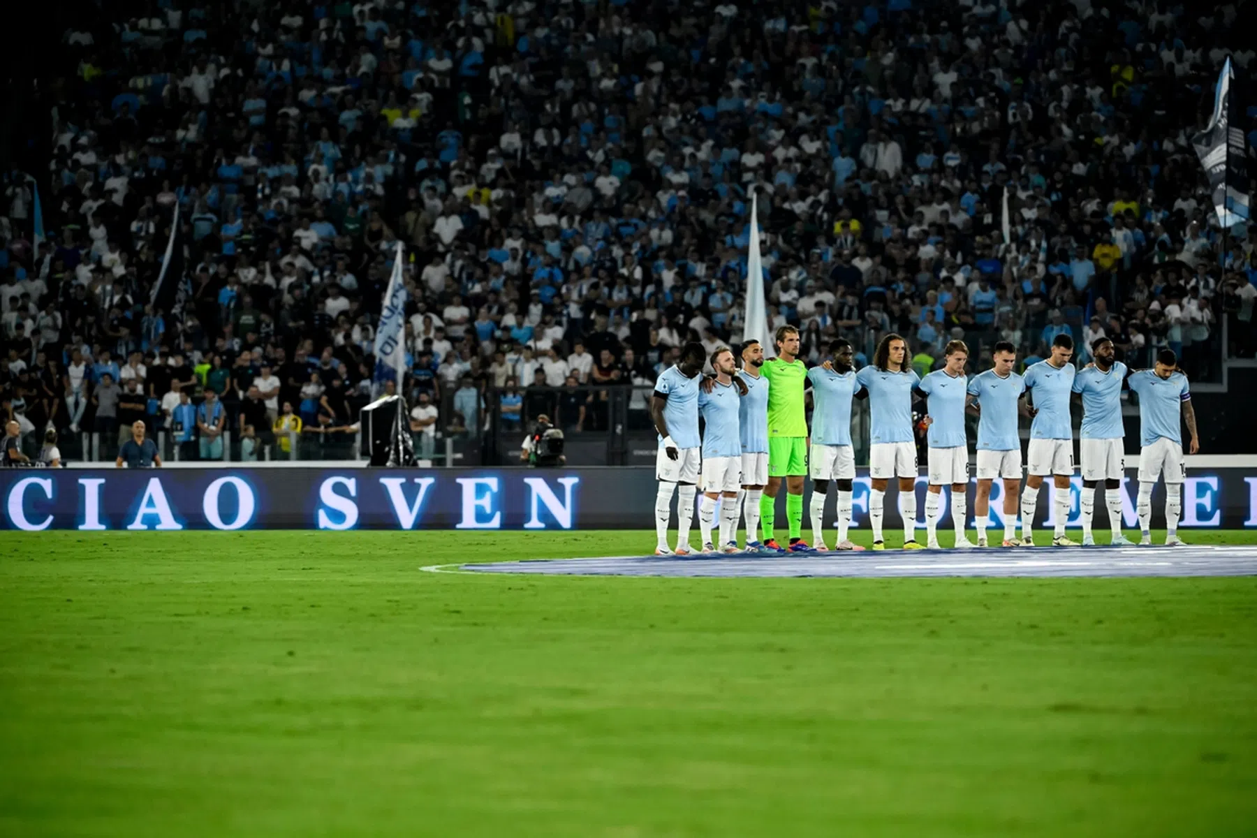 Lazio speelt na indrukwekkend eerbetoon aan Eriksson gelijk tegen Milan
