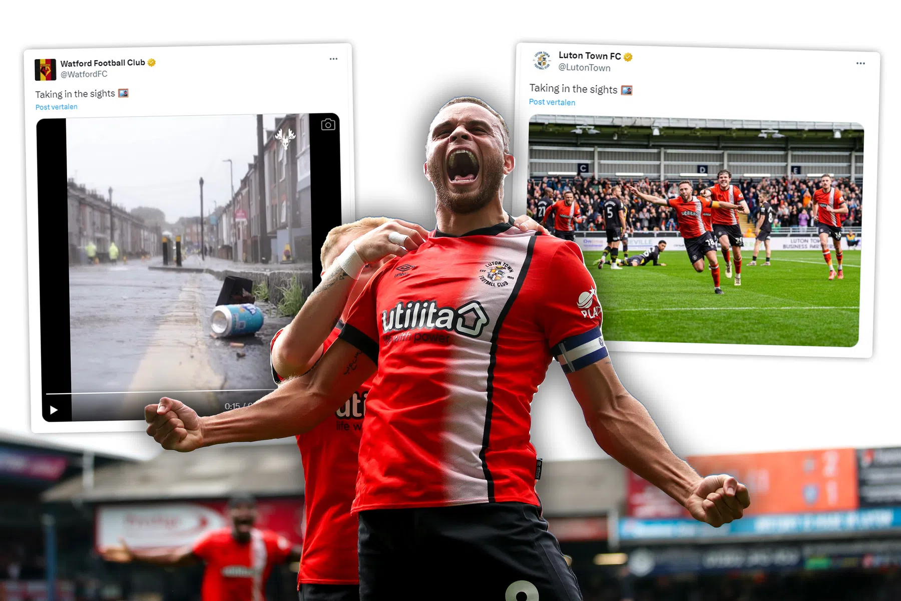 Luton Town slaat terug na bijdehante social post van rivaal