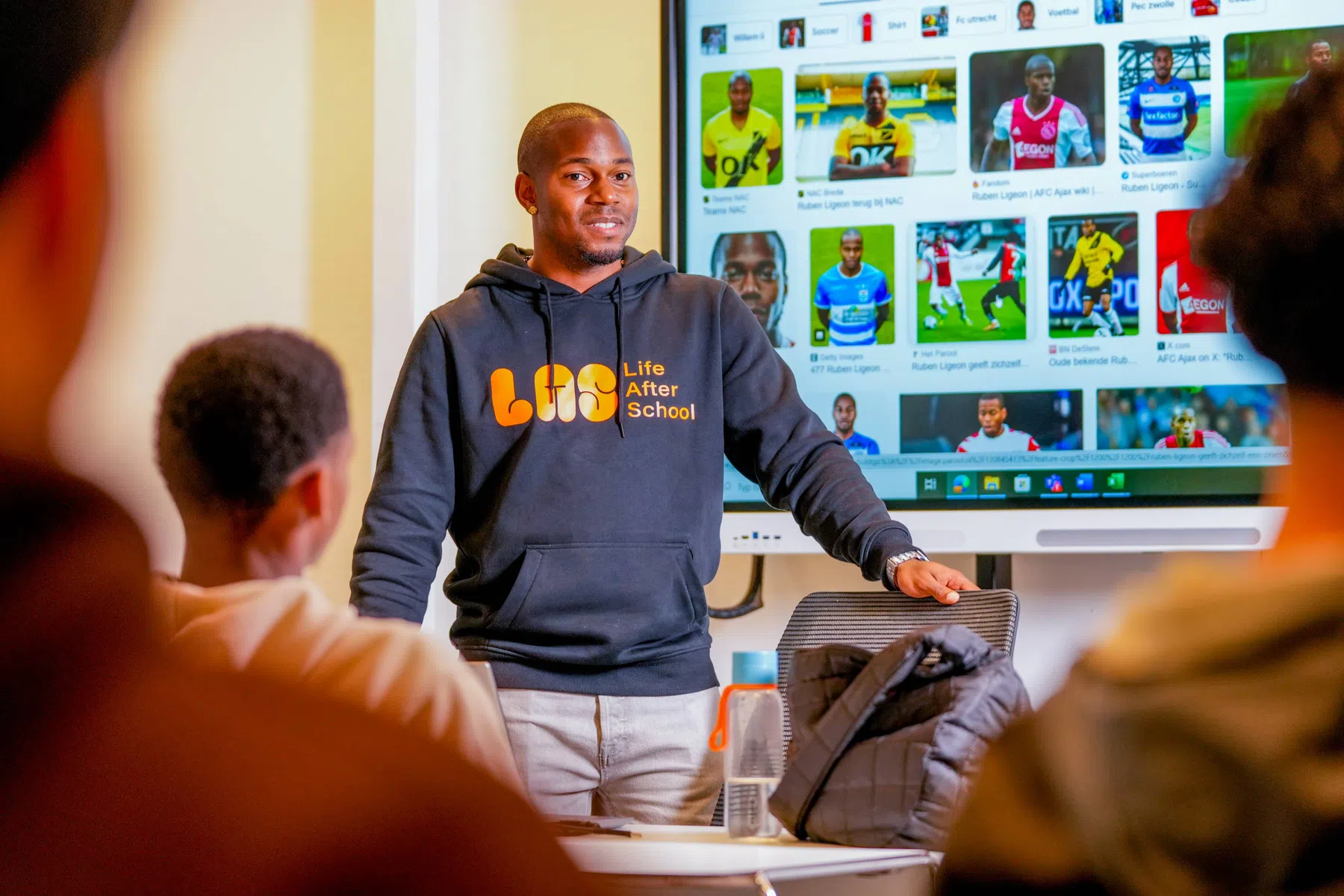 Voor de klas met een drievoudig kampioen van Ajax