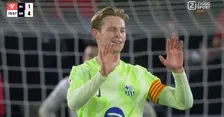 Thumbnail for article: Invaller Frenkie de Jong scoort en geeft assist bij wervelend Barça
