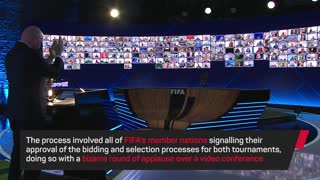 Infantino, applaus ter akkoord en enveloppen: zo werden de WK's toegewezen