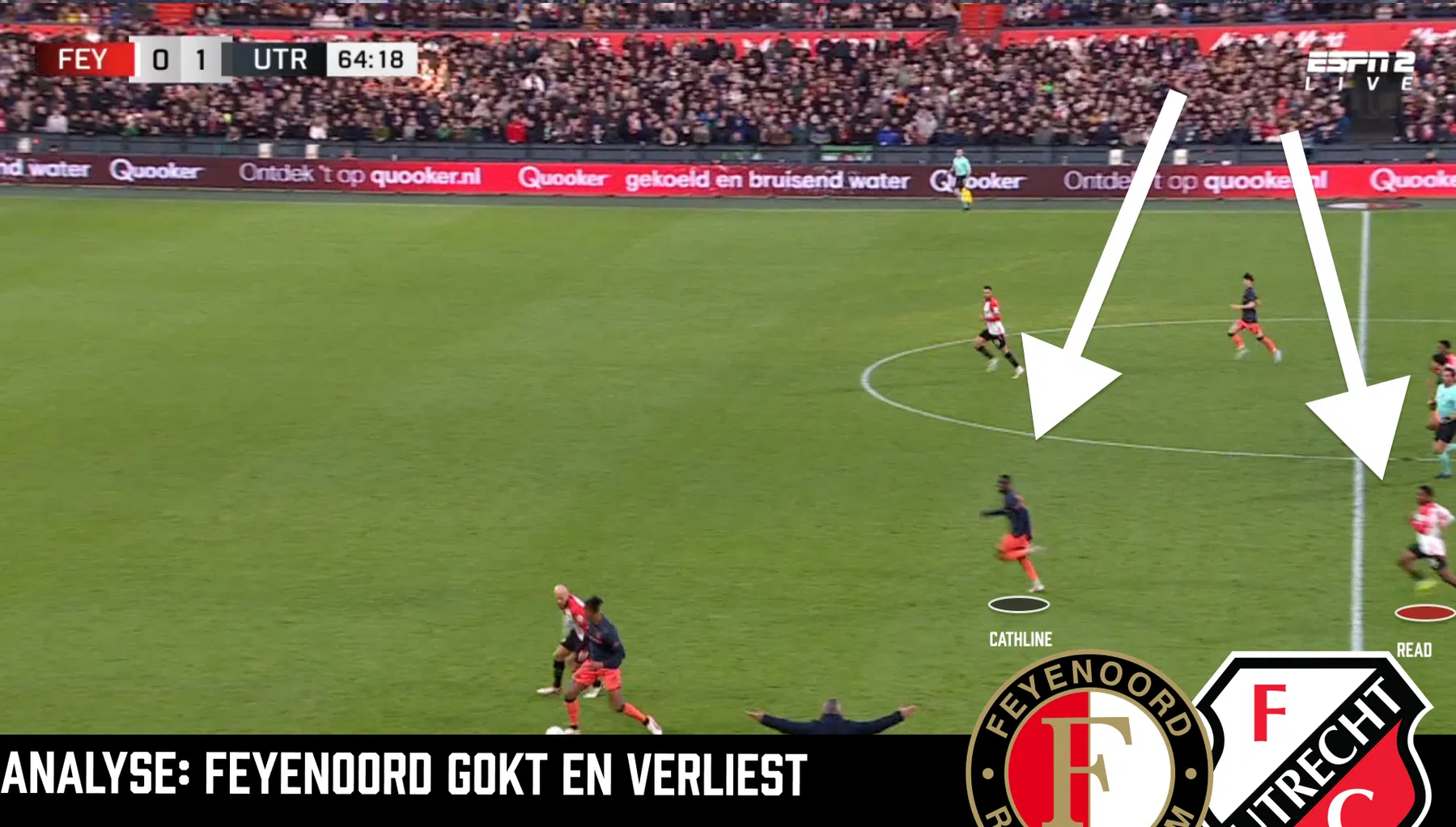 Feyenoord gokt en verliest tegen FC Utrecht