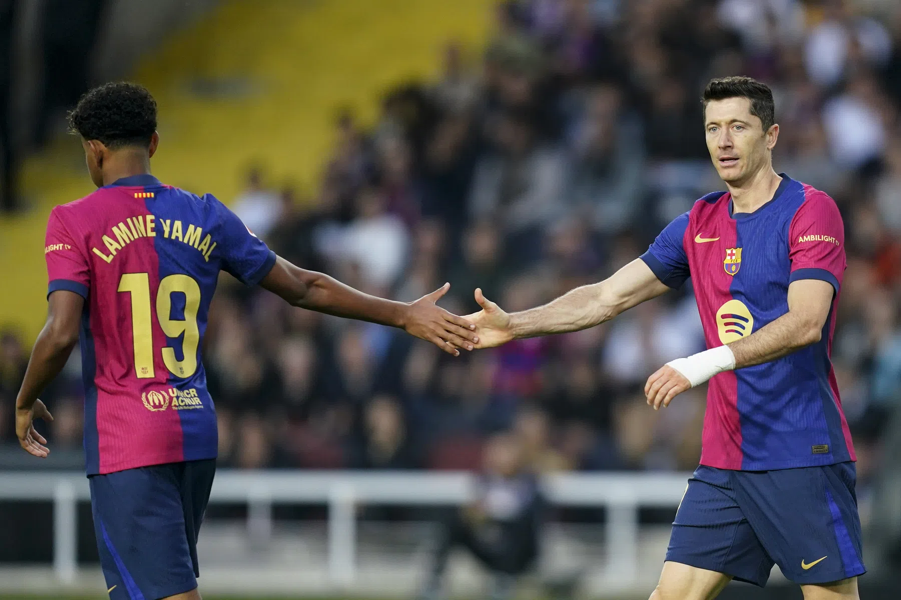 Lewandowski (36) voelt zich door Yamal weer tiener en is nog niet klaar bij Barça 