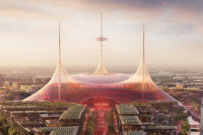 'Theater waar dromen tot leven komen': Man Utd presenteert nieuw stadion