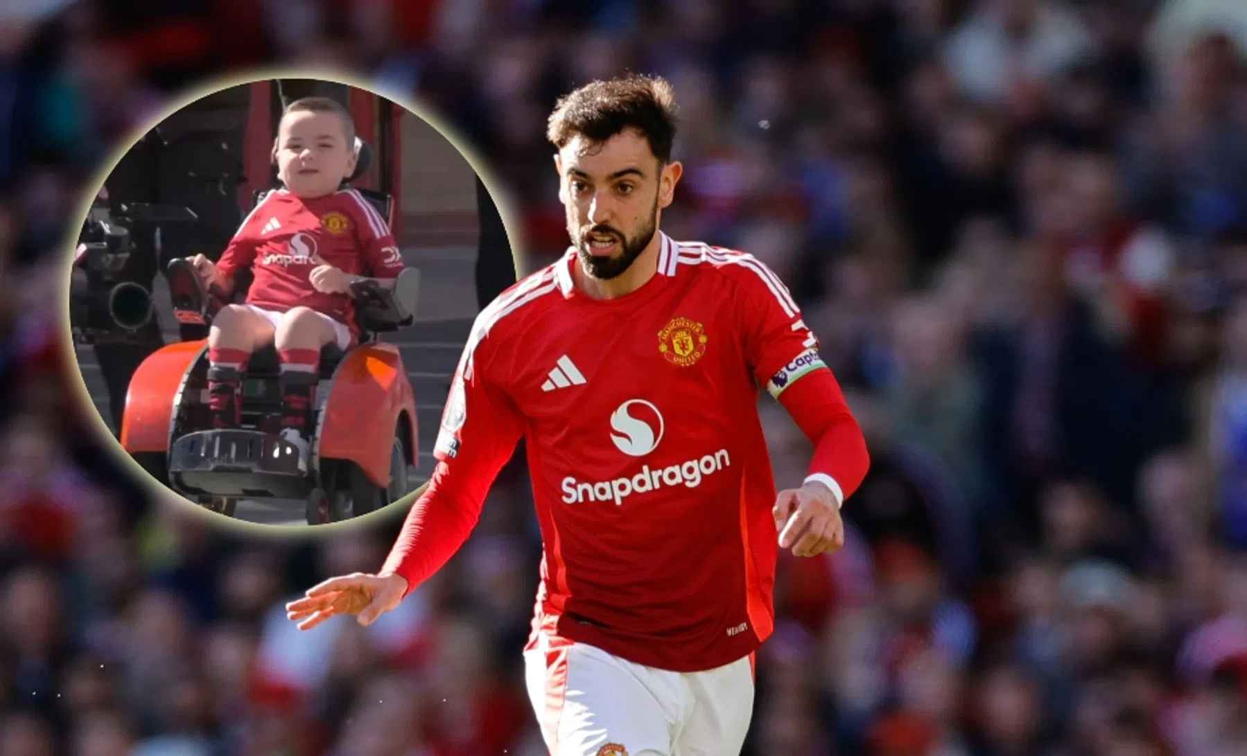 Fernandes bezorgt jonge United-fan onvergetelijke middag op Old Trafford