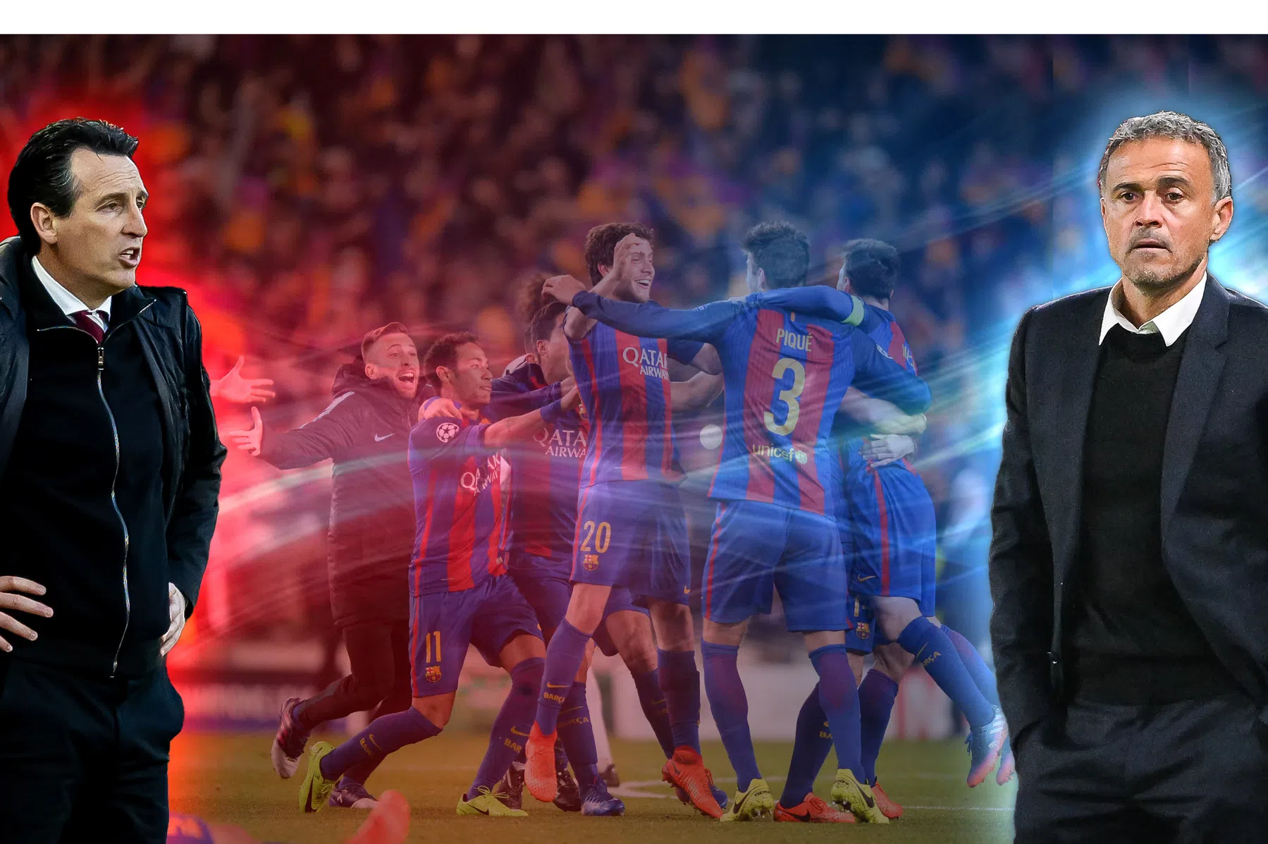 Acht jaar na legendarische remontada treffen Emery en Luis Enrique elkaar weer