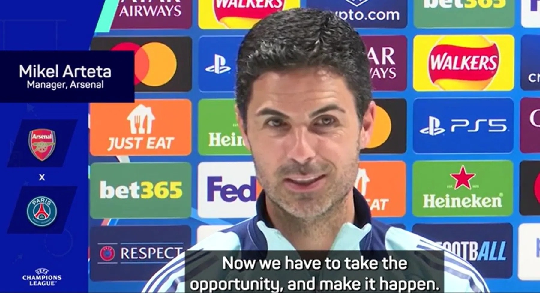 Arteta wil CL-kans pakken met Arsenal: 'Willen geschiedenis schrijven'