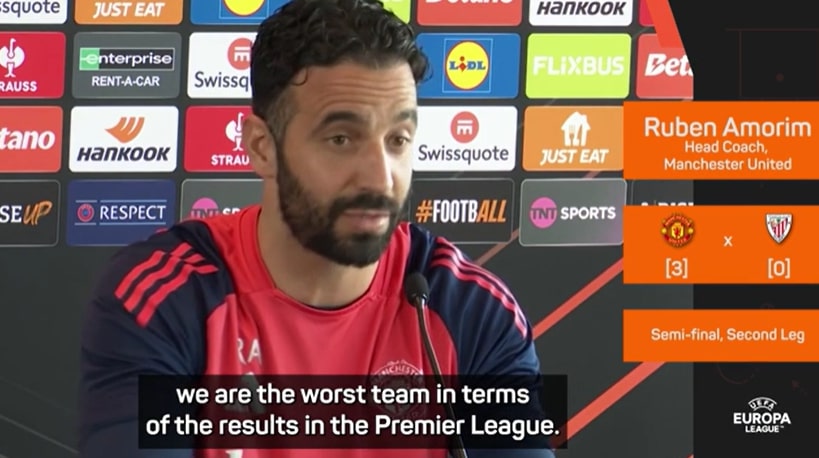 Amorim: 'Man United kan slechtste PL-team ooit met Europese prijs zijn' 