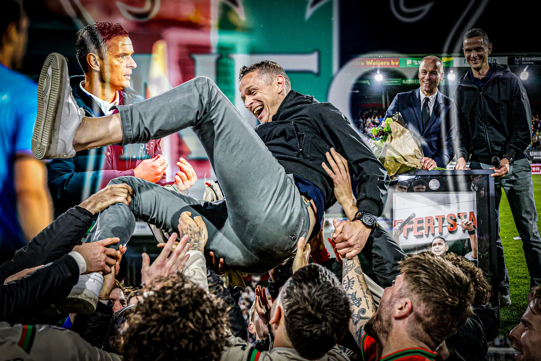 Met trots zwaait Meijer af bij NEC: 'Het is hier niet alleen maar genuil'