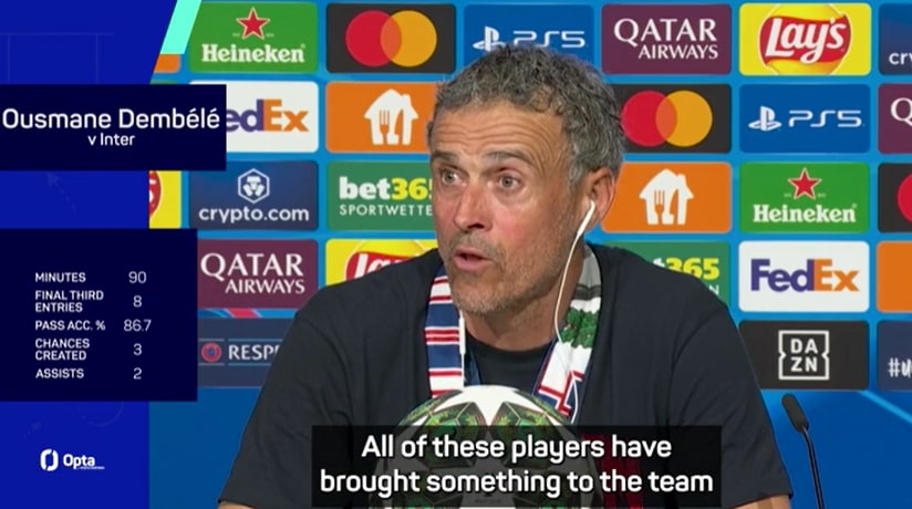 Luis Enrique weet het zeker: 'Dembélé verdient de Ballon d'Or'