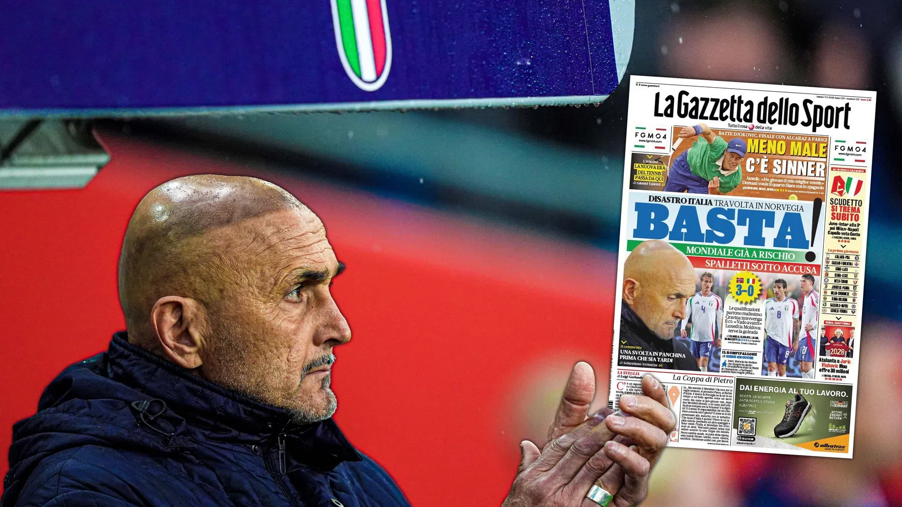 Blinde paniek in Italiaanse media na afstraffing in Oslo: 'Basta!'