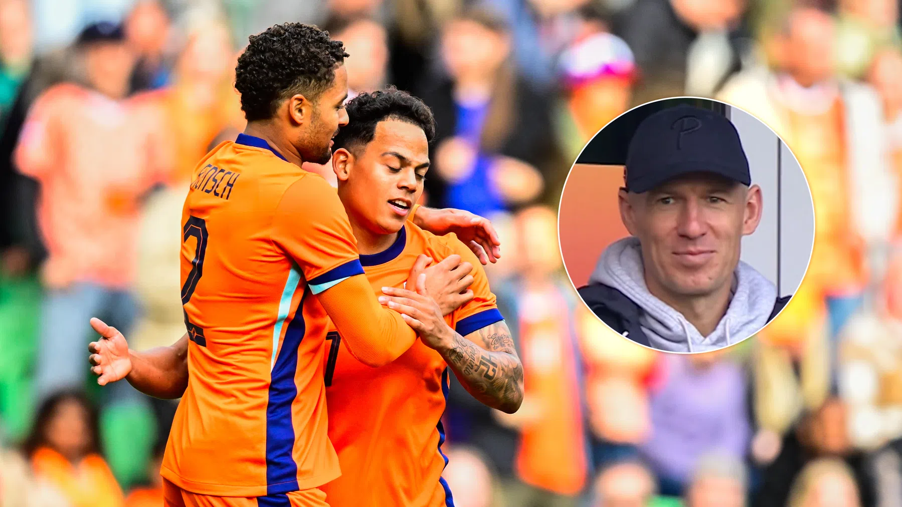 De nieuwe MVP van Jong Oranje, met een beetje hulp van Arjen Robben