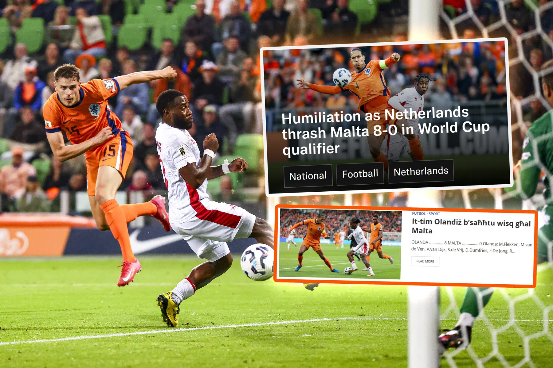 Maltese media na 'vernederende nederlaag': 'Nederland een klasse apart'