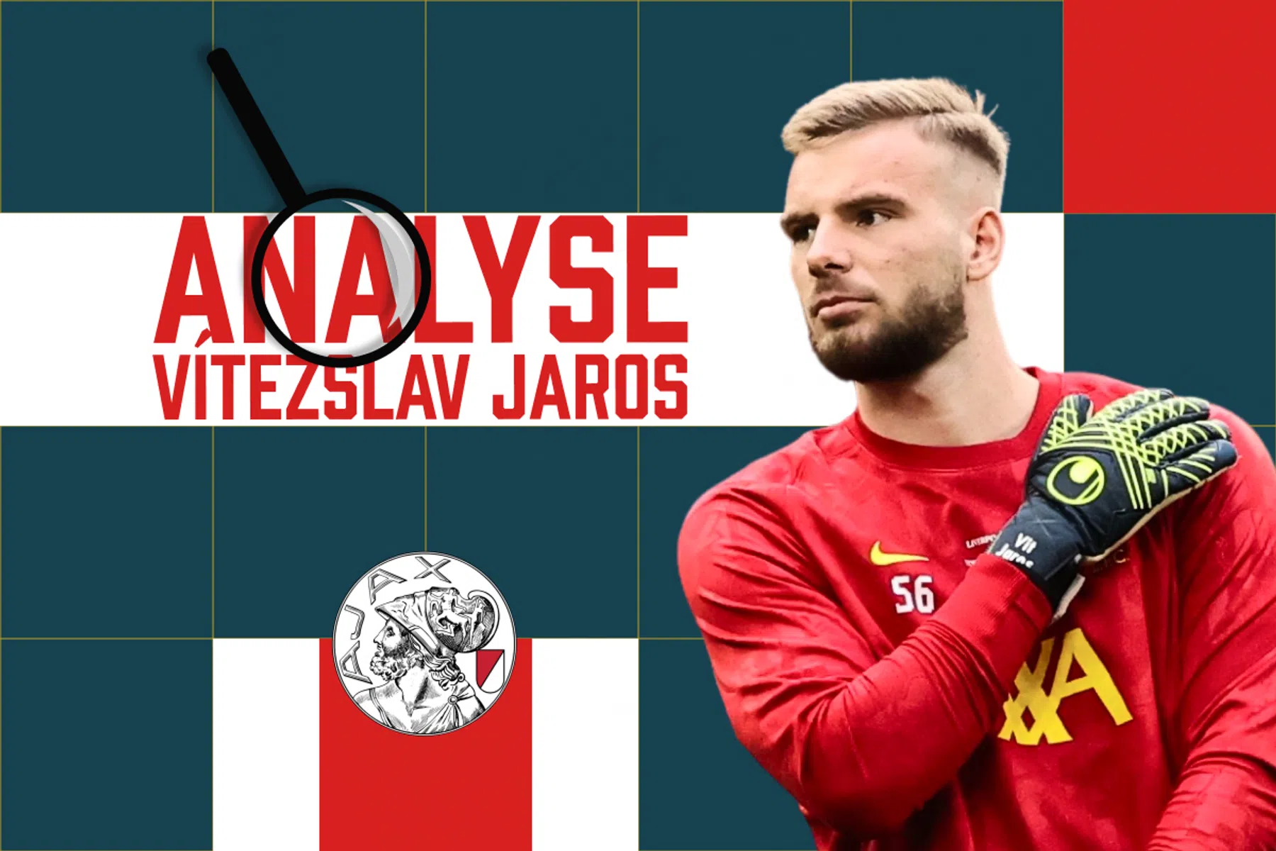 Ajax-keeper Vitezslav Jaros is een atletische meevoetballer