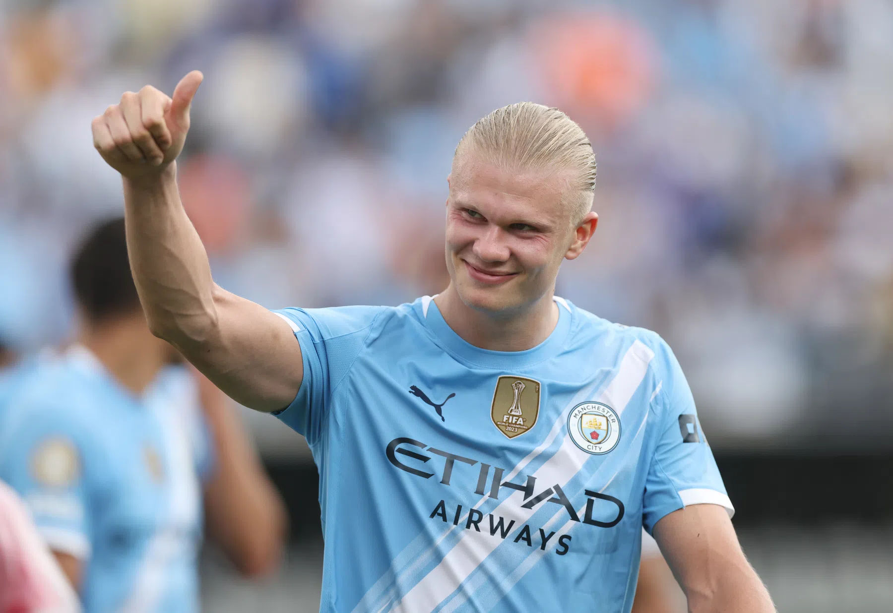 Guardiola feliciteert Haaland met 300ste goal van zijn loopbaan