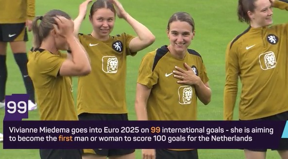 Miedema kan als zesde Europese vrouw grens van honderd interlandgoals slechten