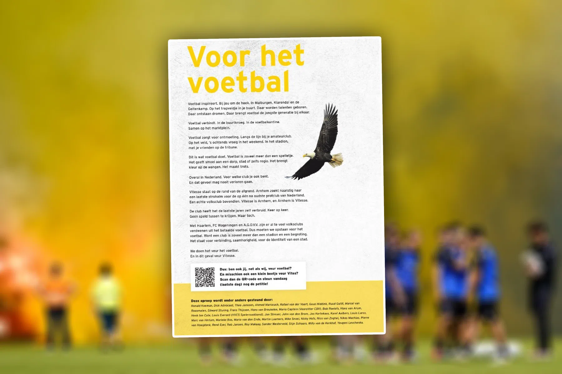 Prominenten steunen Vitesse-petitie, medewerkers laten van zich horen