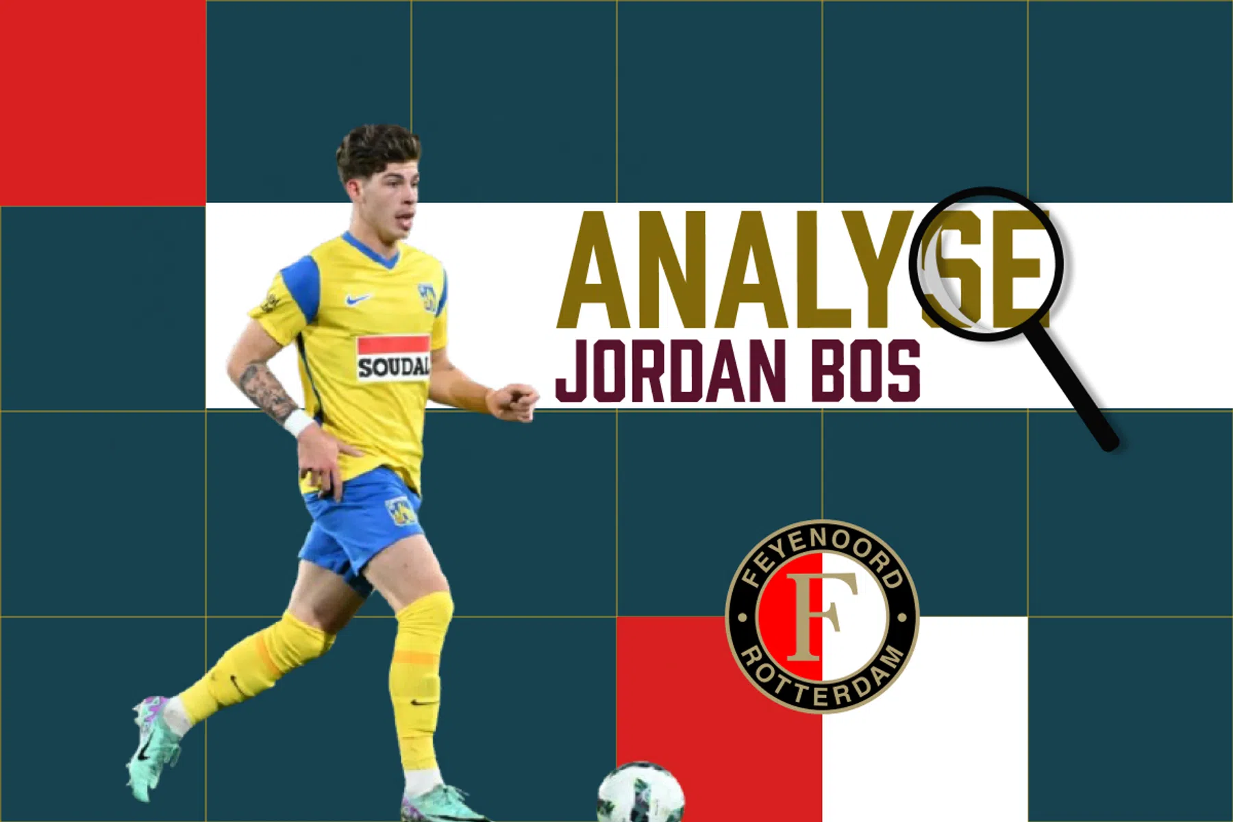 Feyenoord-aankoop Jordan Bos is vooral sterk in de buitenbaan