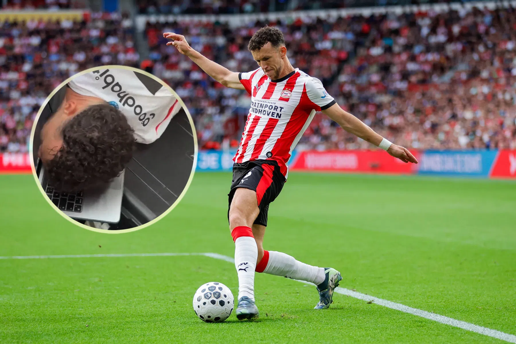 Perisic 'kopt' laptop van fotograaf na hoofdrol bij goal tegen Go Ahead Eagles