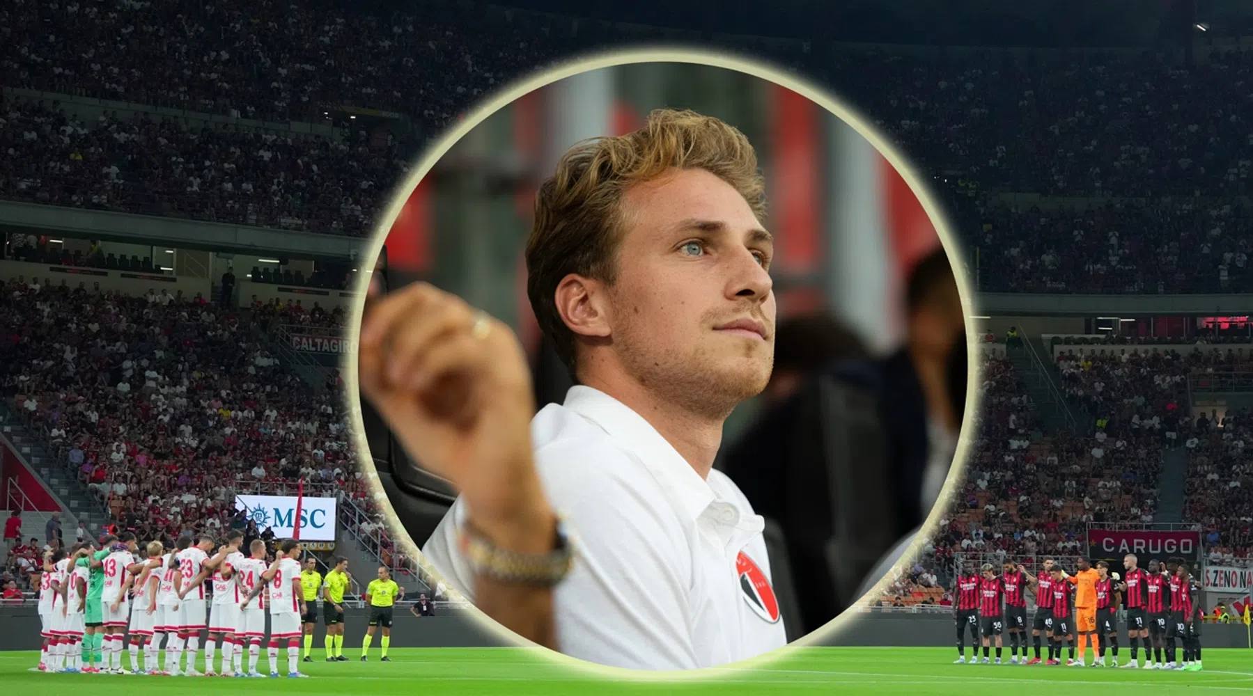 San Siro brengt eerbetoon aan overleden zoon (1) van ex-PSV'er Verreth