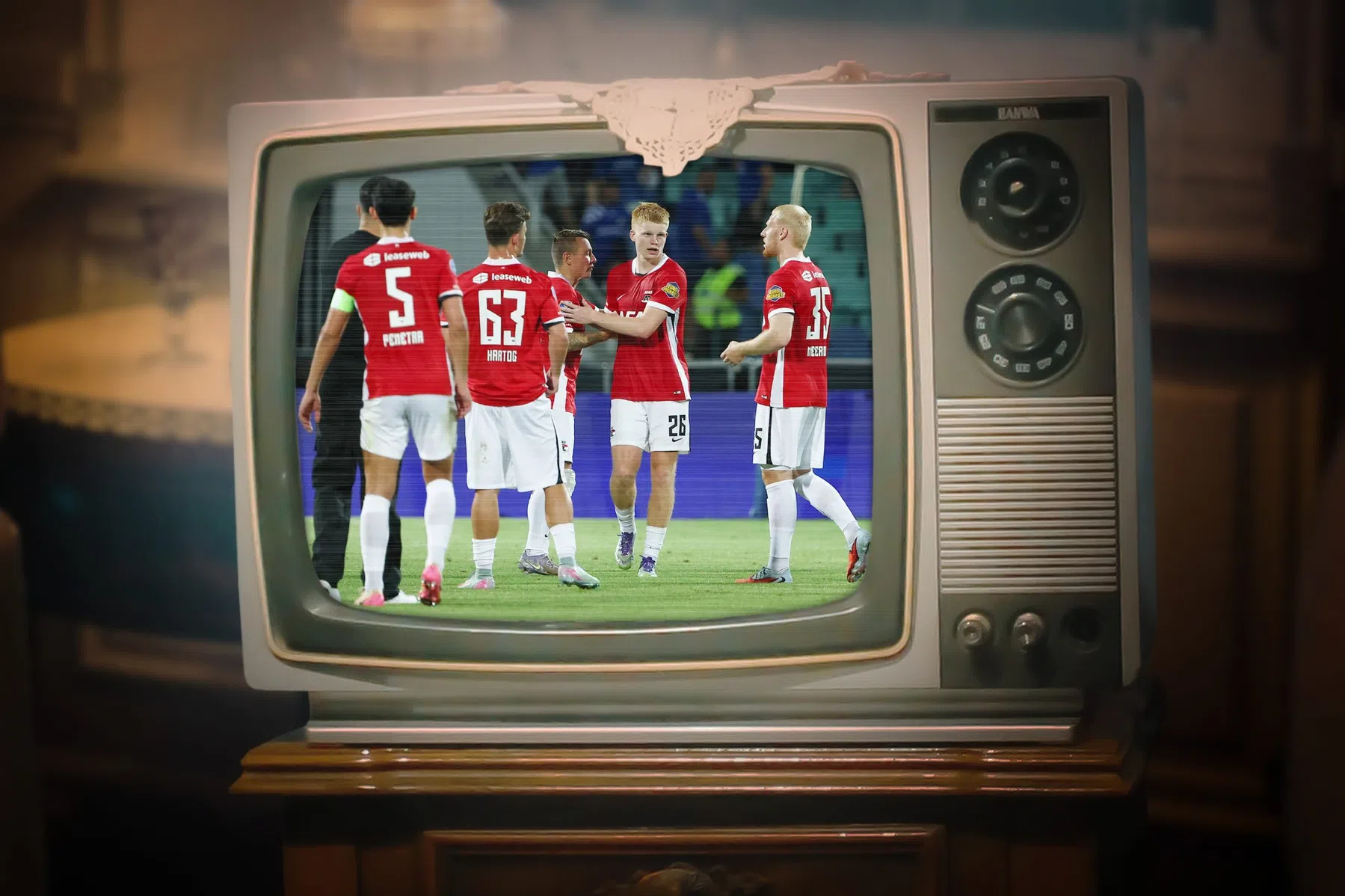 Op deze zender wordt de return van AZ tegen Levski Sofia uitgezonden