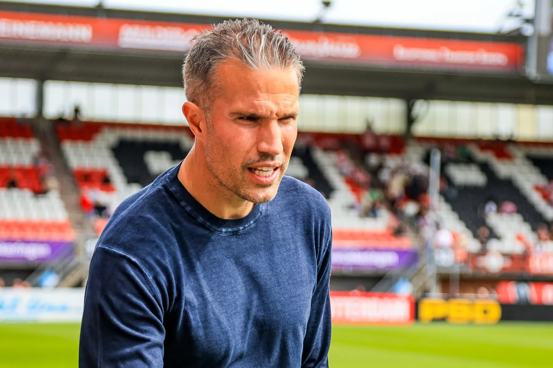 Robin van Persie was dik tevreden na de overwinning van Feyenoord bij Sparta