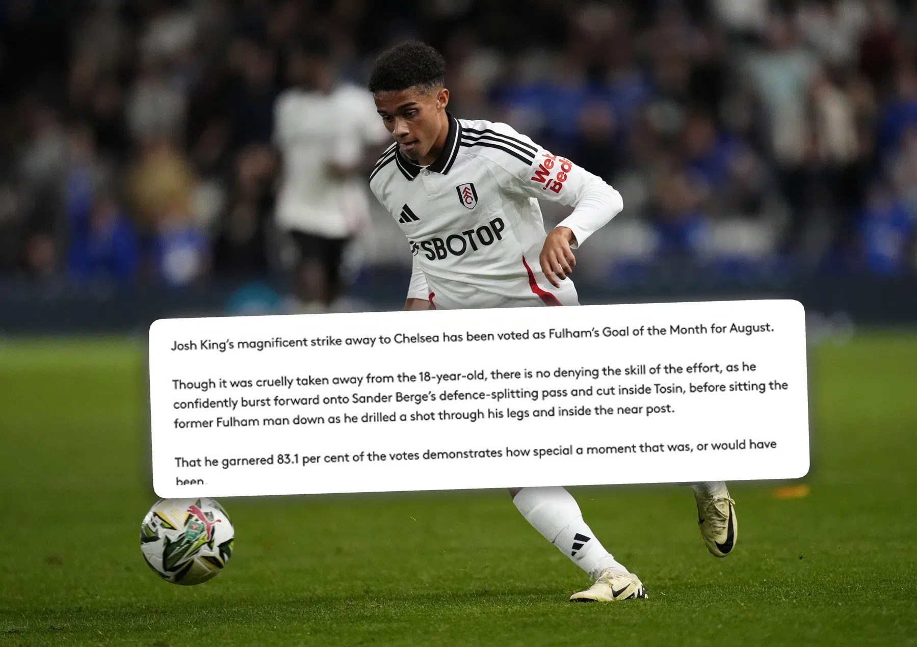 Fulham roept afgekeurde goal uit tot Doelpunt van de Maand