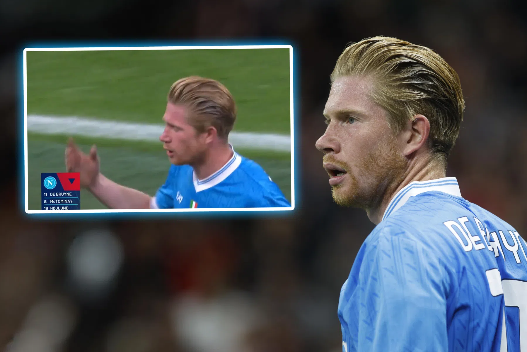 Conte niet gediend van misbaar De Bruyne: 'Dan heeft hij de verkeerde voor zich'