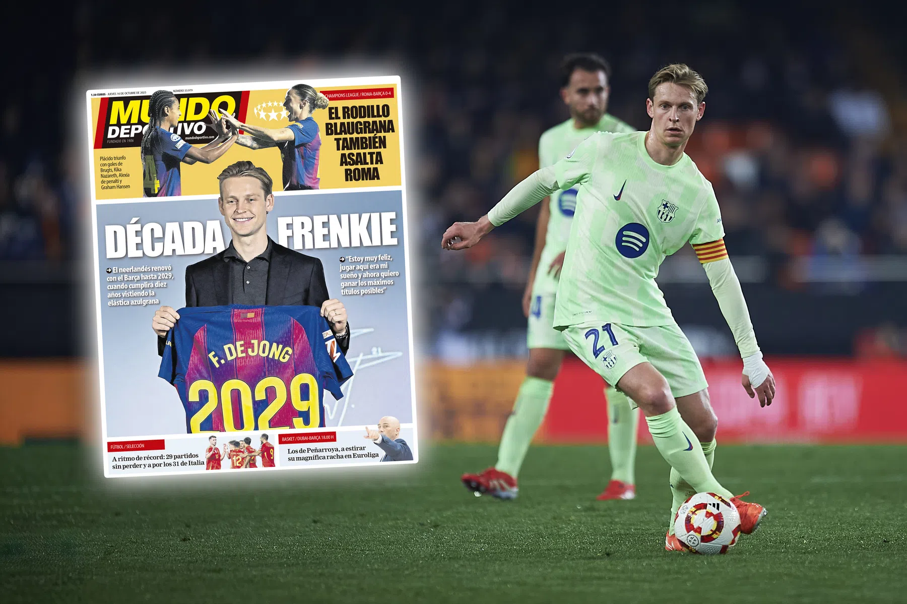 Blijdschap om contract 'onmisbare' De Jong: 'Hij was de sleutel tot drie prijzen'