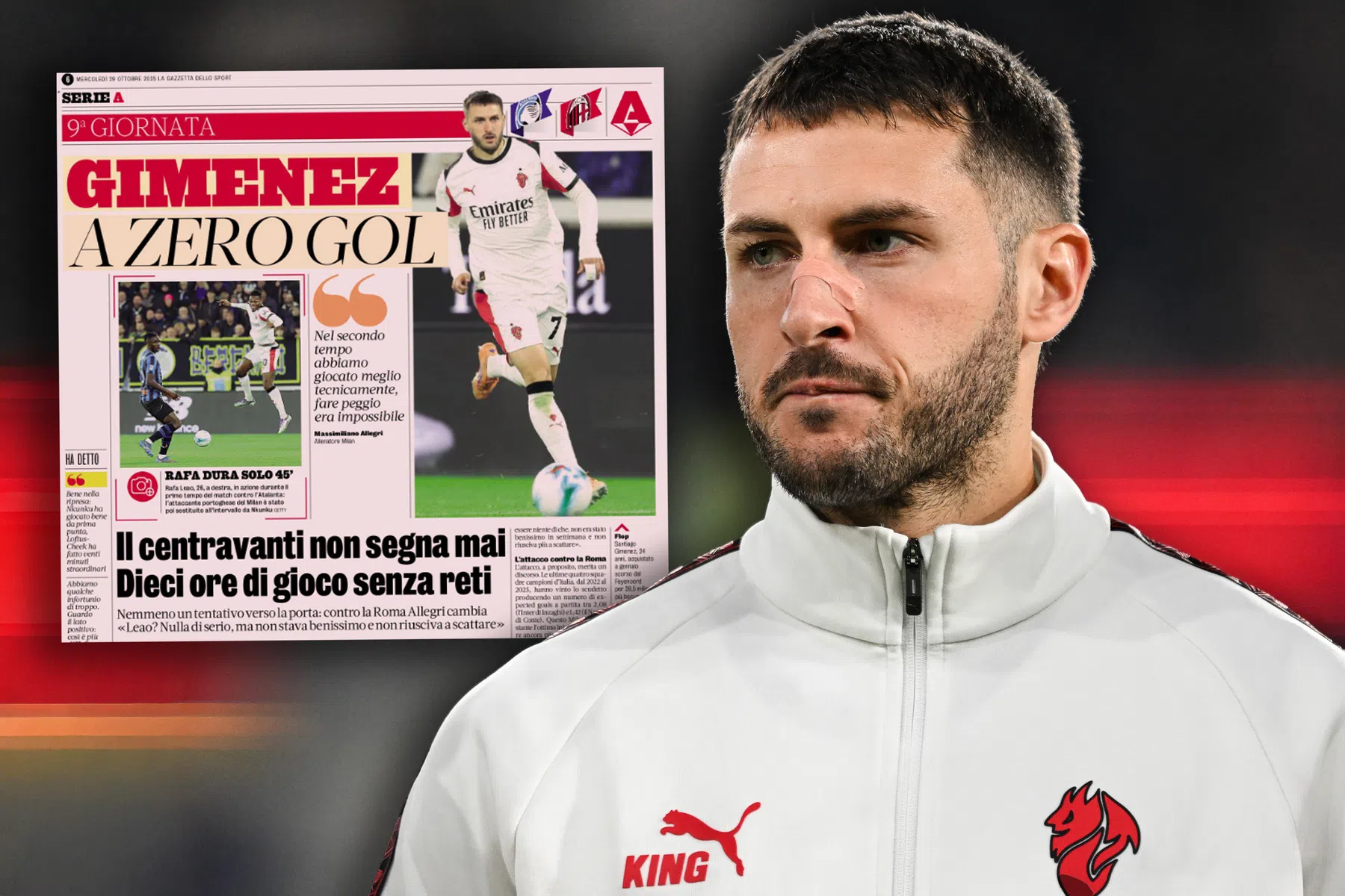 Gimenez in paginagroot artikel Italiaanse sportkrant gefileerd