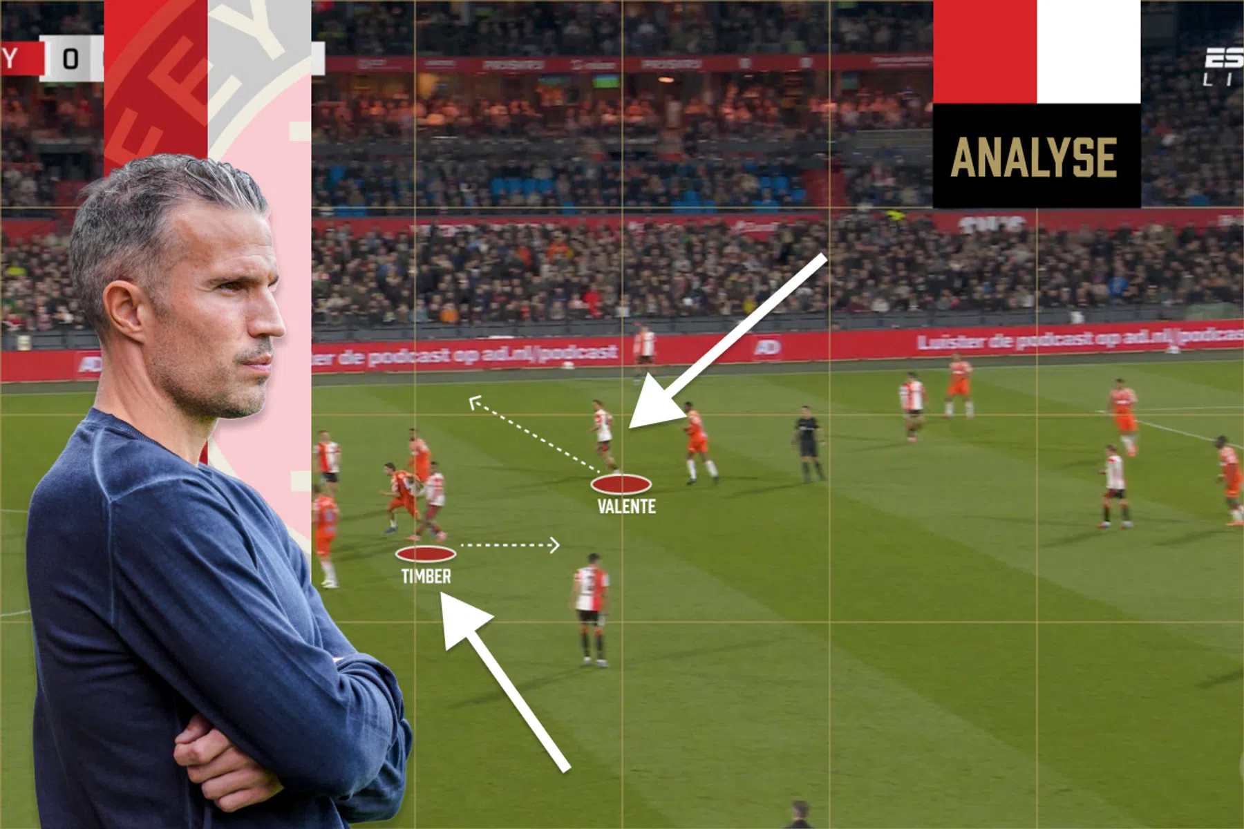Robin van Persie vindt nieuwe schuiftruc tegen het lage blok