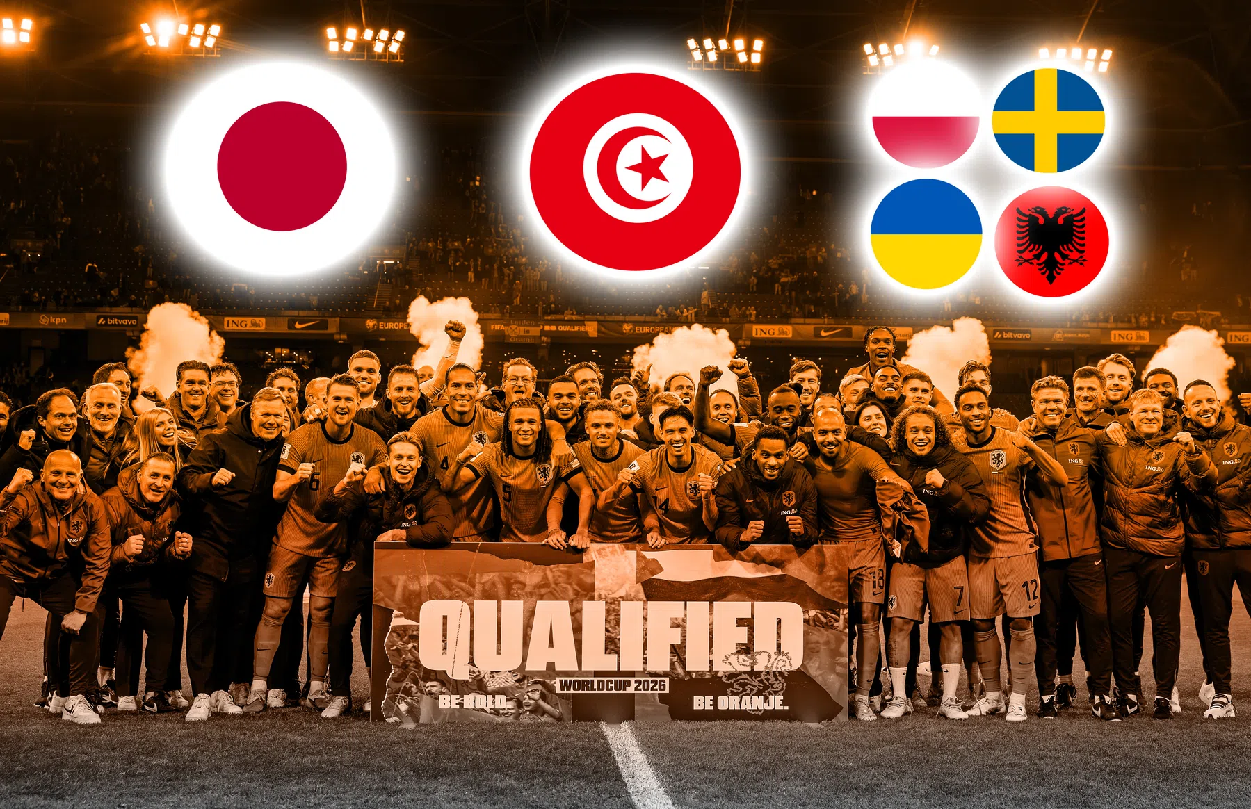 Nederland tijdens WK 2026 in poule met Japan, Tunesië en nader te bepalen ploeg