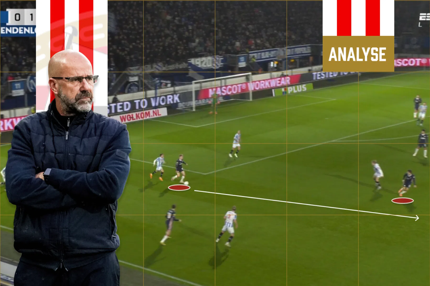 Zo ontsnapte PSV een aantal keer aan de druk van Heerenveen