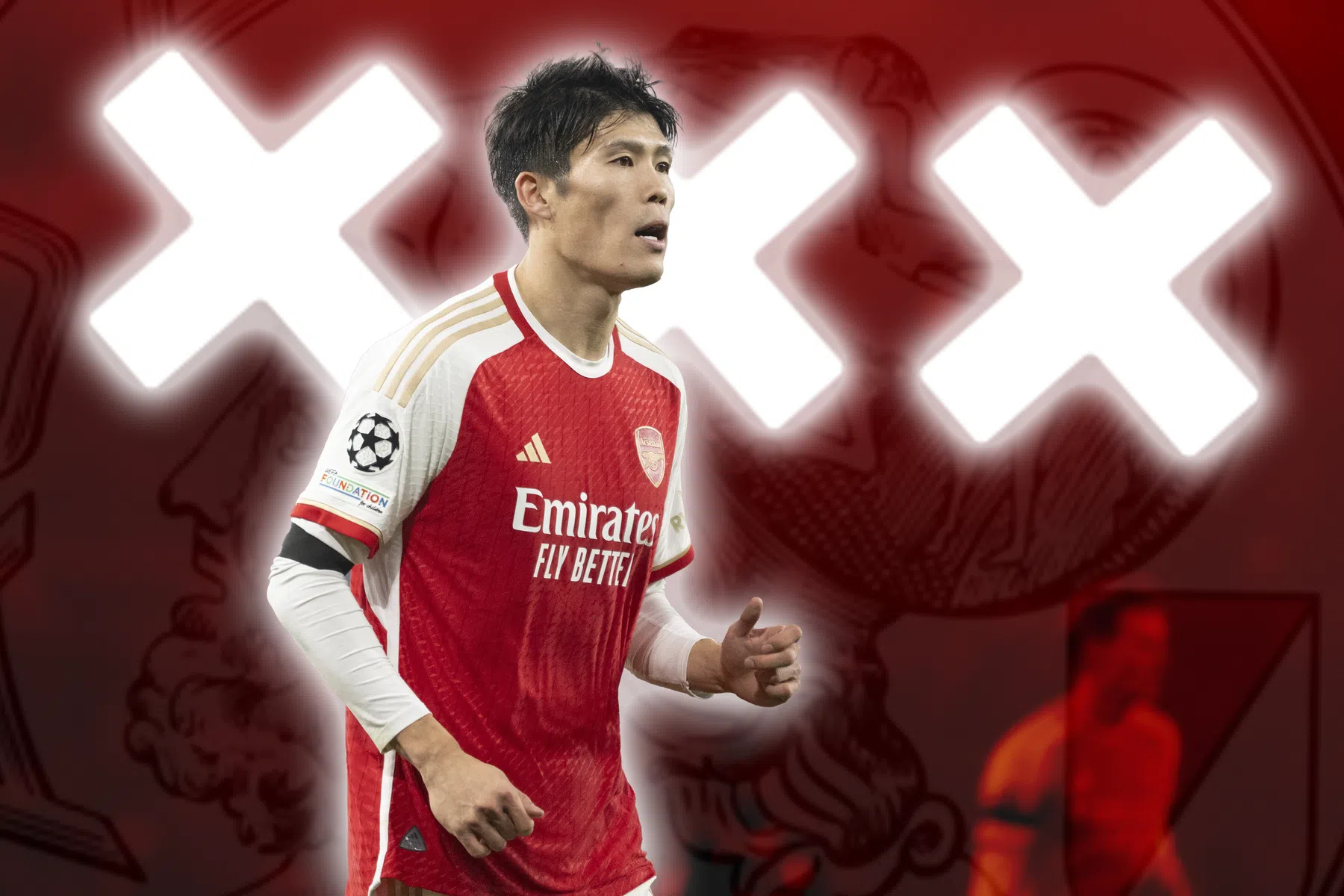 Ajax op hoofdlijnen rond met Tomiyasu