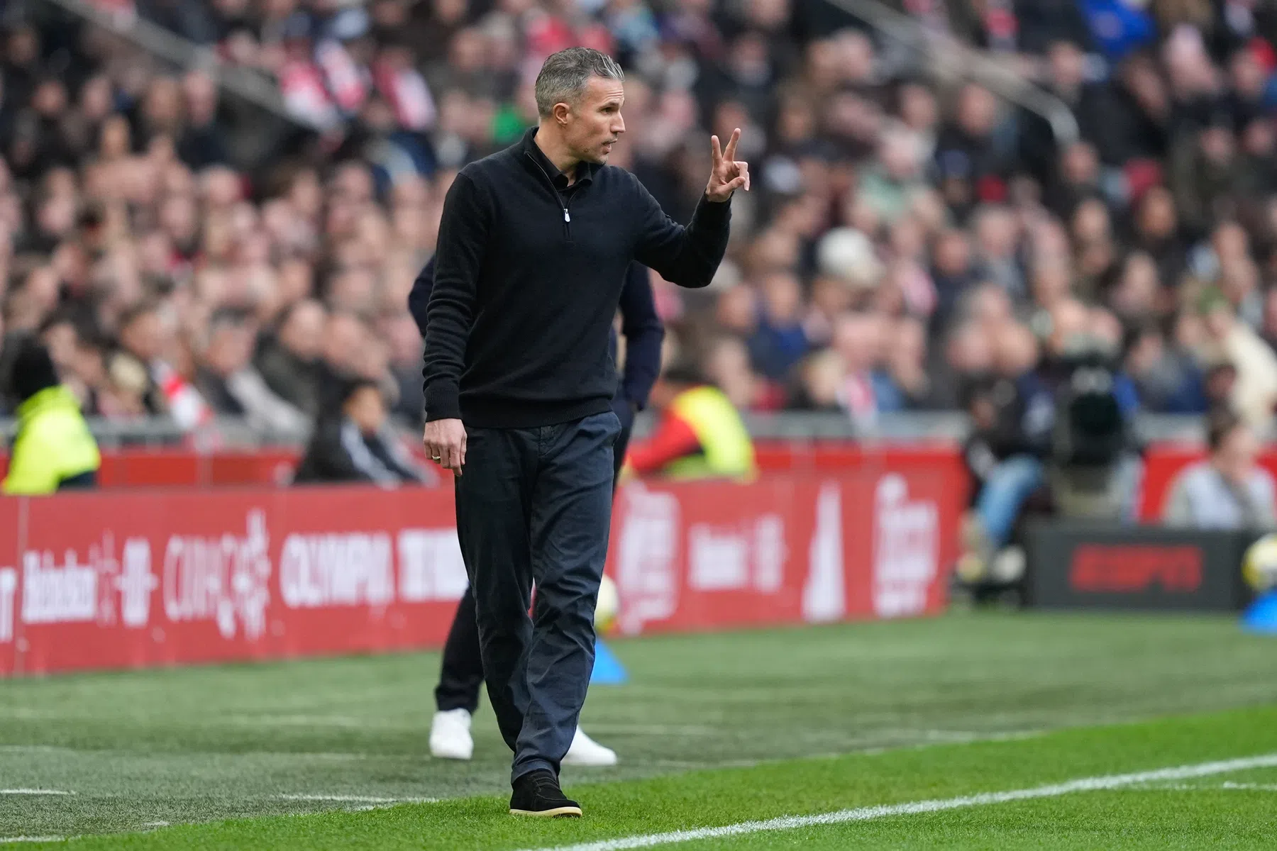 Van Persie tevreden met Feyenoord-spel: 'Maar één team dat wilde voetballen'