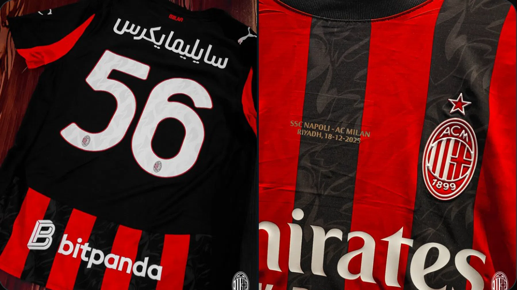 AC Milan met Arabische spelersnamen op shirt voor halve finale Supercoppa