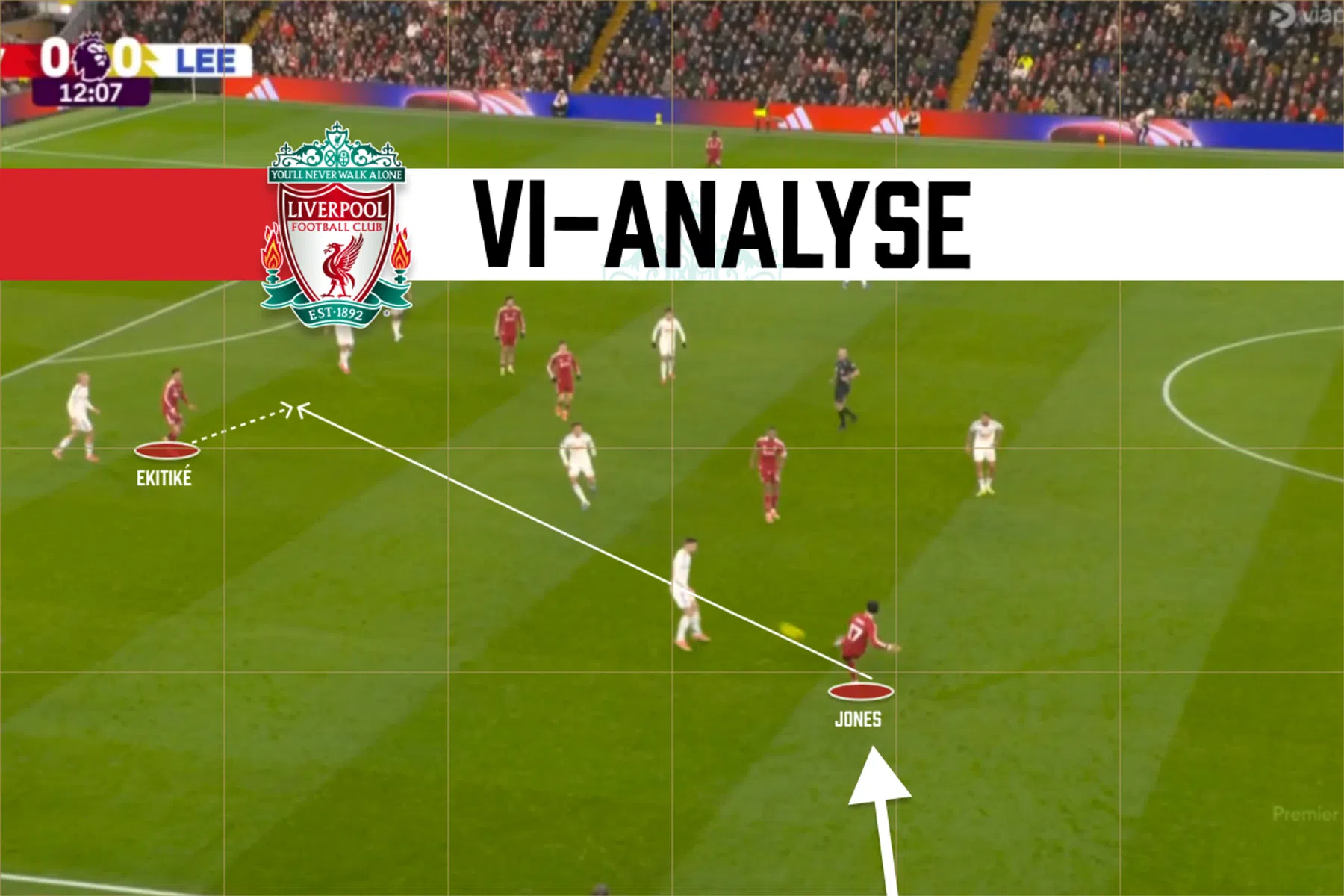Tactische analyse Liverpool - Leeds United: Curtis Jones cruciale passer