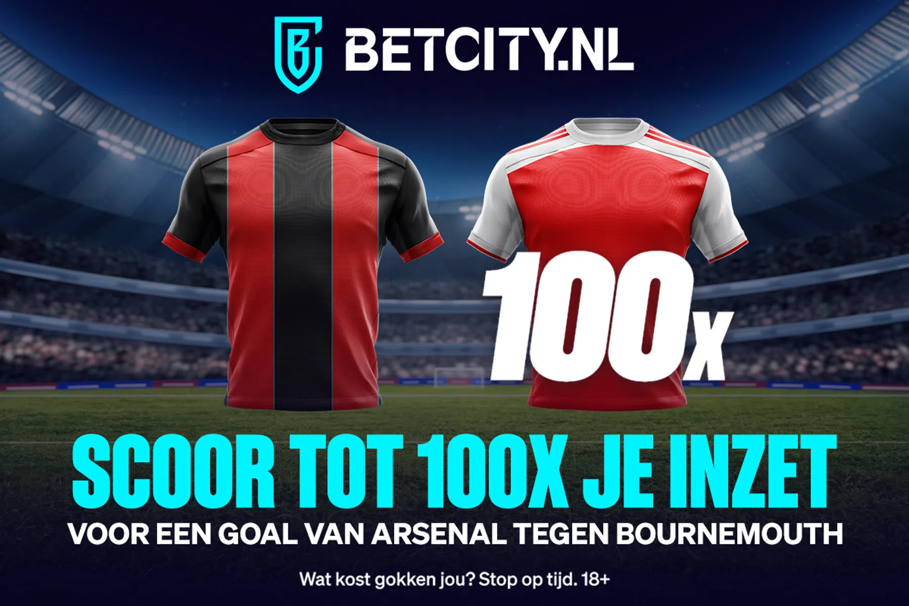 Goal van Arsenal in Bournemouth kan tot 100x je inleg opleveren!
