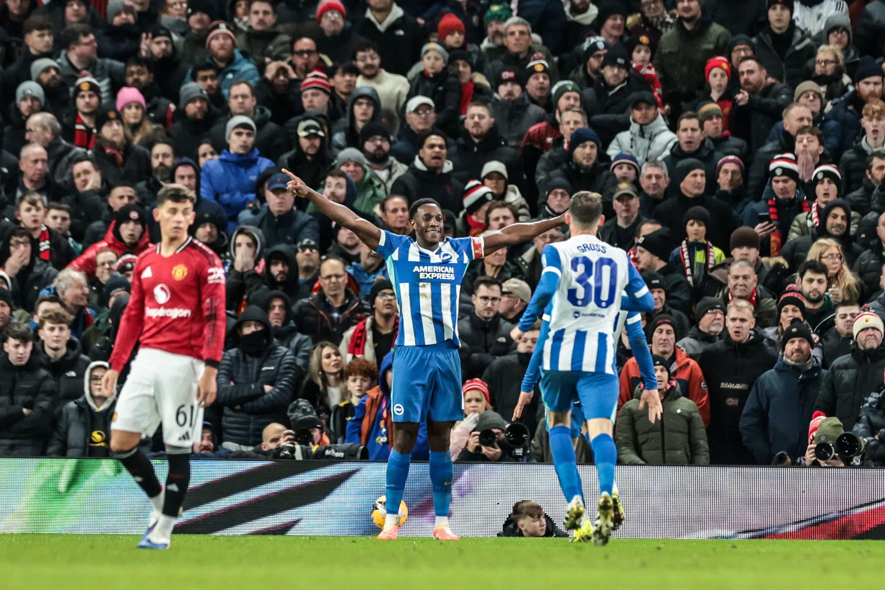 Brighton zorgt op Old Trafford voor nieuw hoofdstuk in rampjaar United