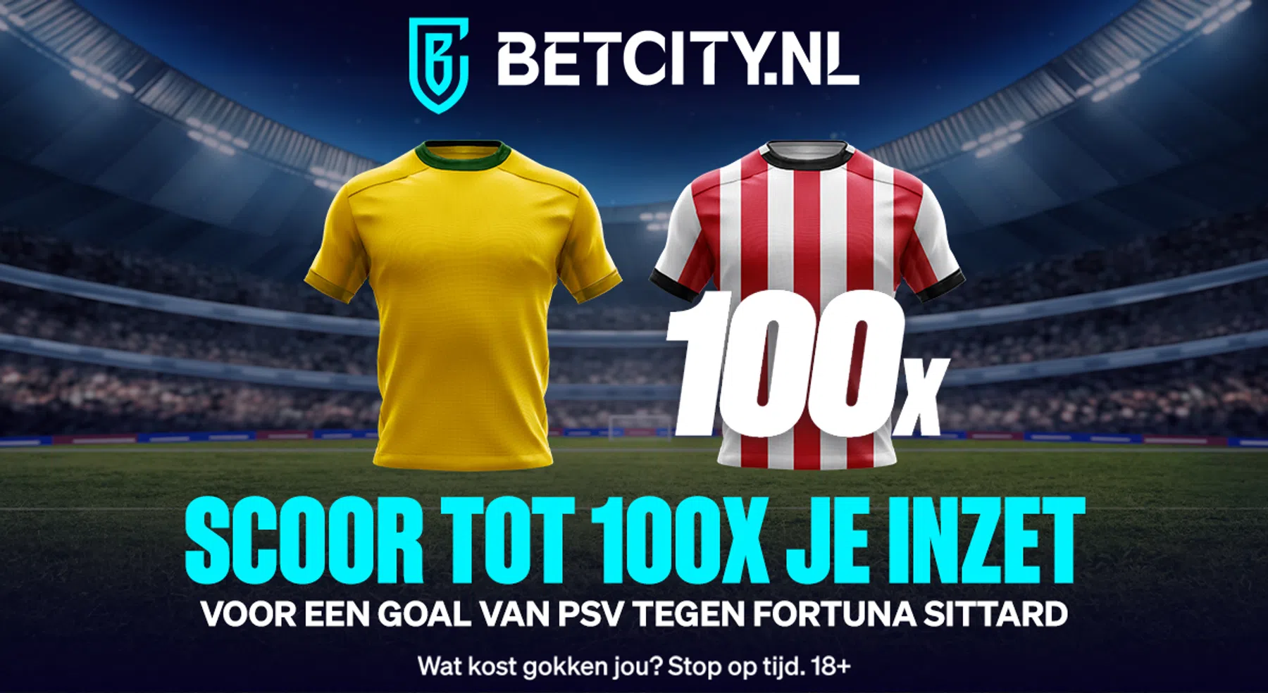 Goal van PSV tegen Fortuna kan tot 100x de inzet opleveren!