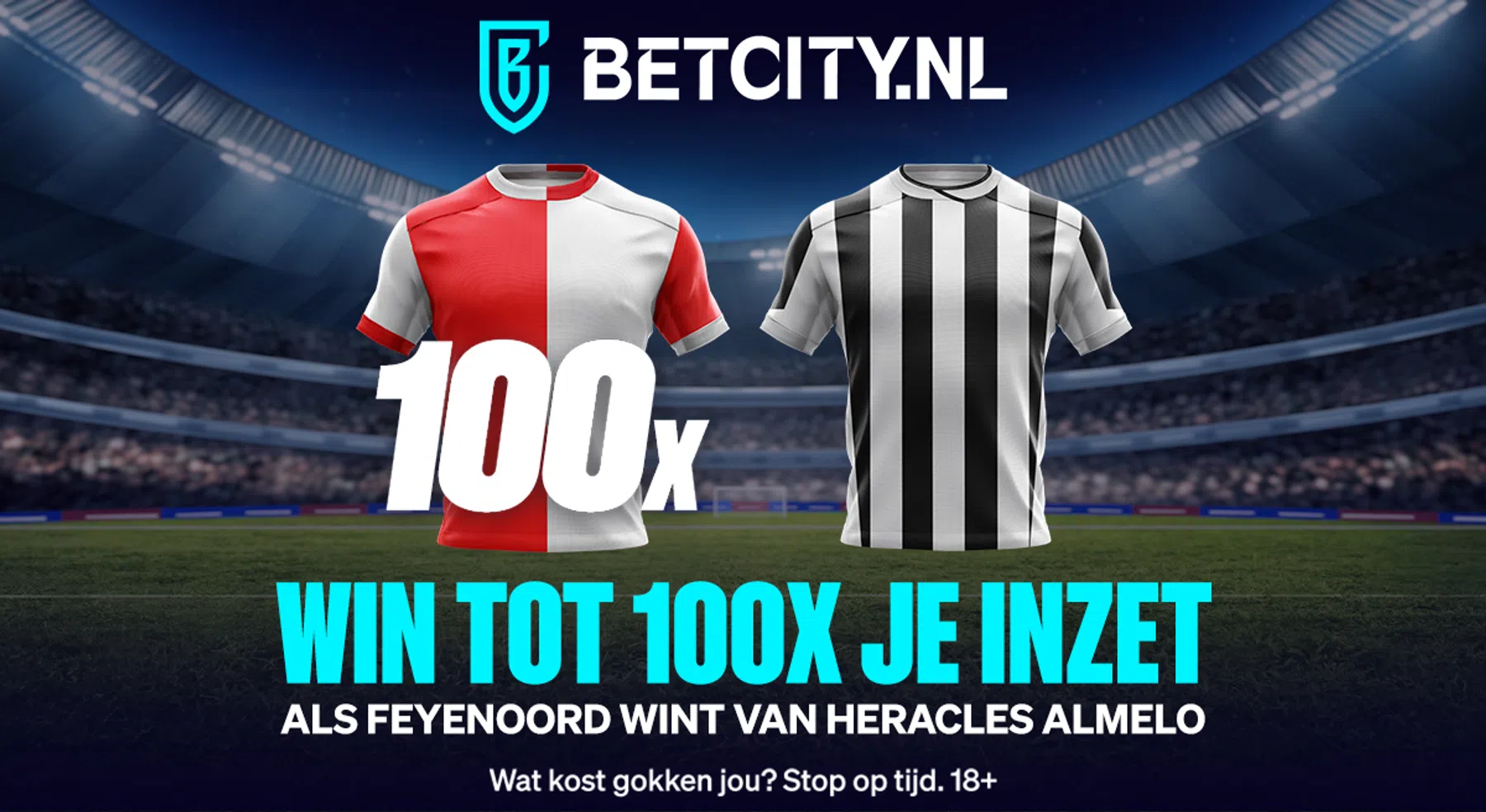 Zege van Feyenoord op Heracles kan 100x de inzet opleveren!