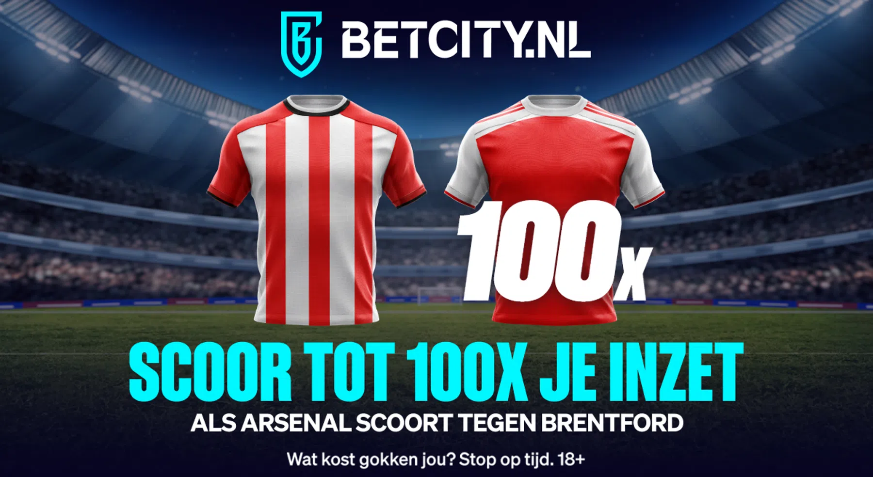 Arsenal wil volgende titelstap zetten: 100x je inleg voor goal tegen Brentford!