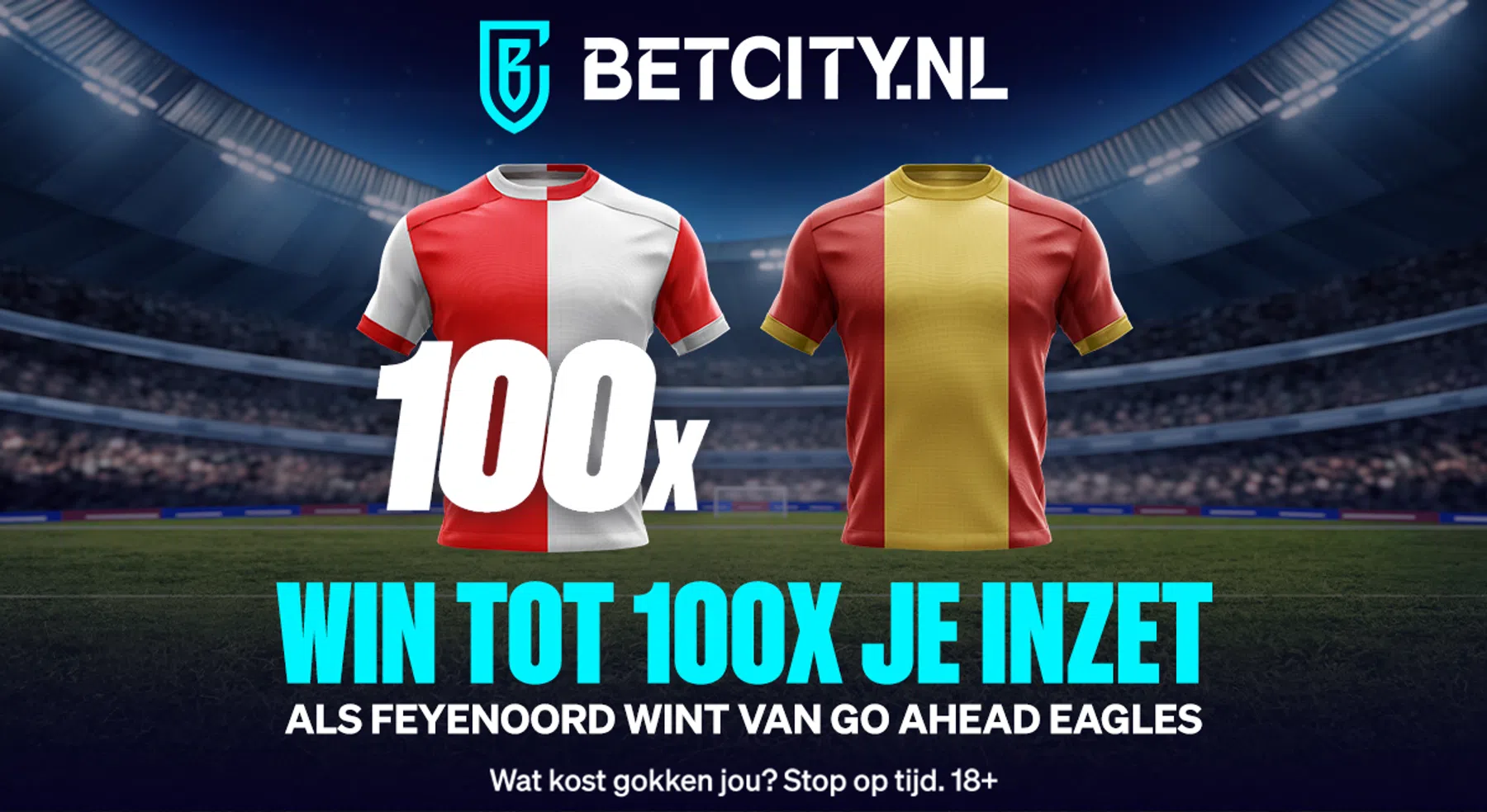 Feyenoord wil blik omhoog houden: tot 100x je inleg voor zege op Go Ahead!