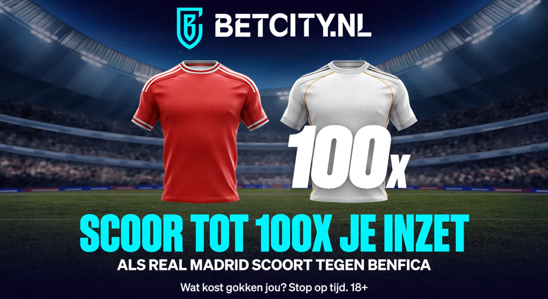 Doelpunt van Real Madrid tegen Benfica kan tot 100x de inzet opleveren!