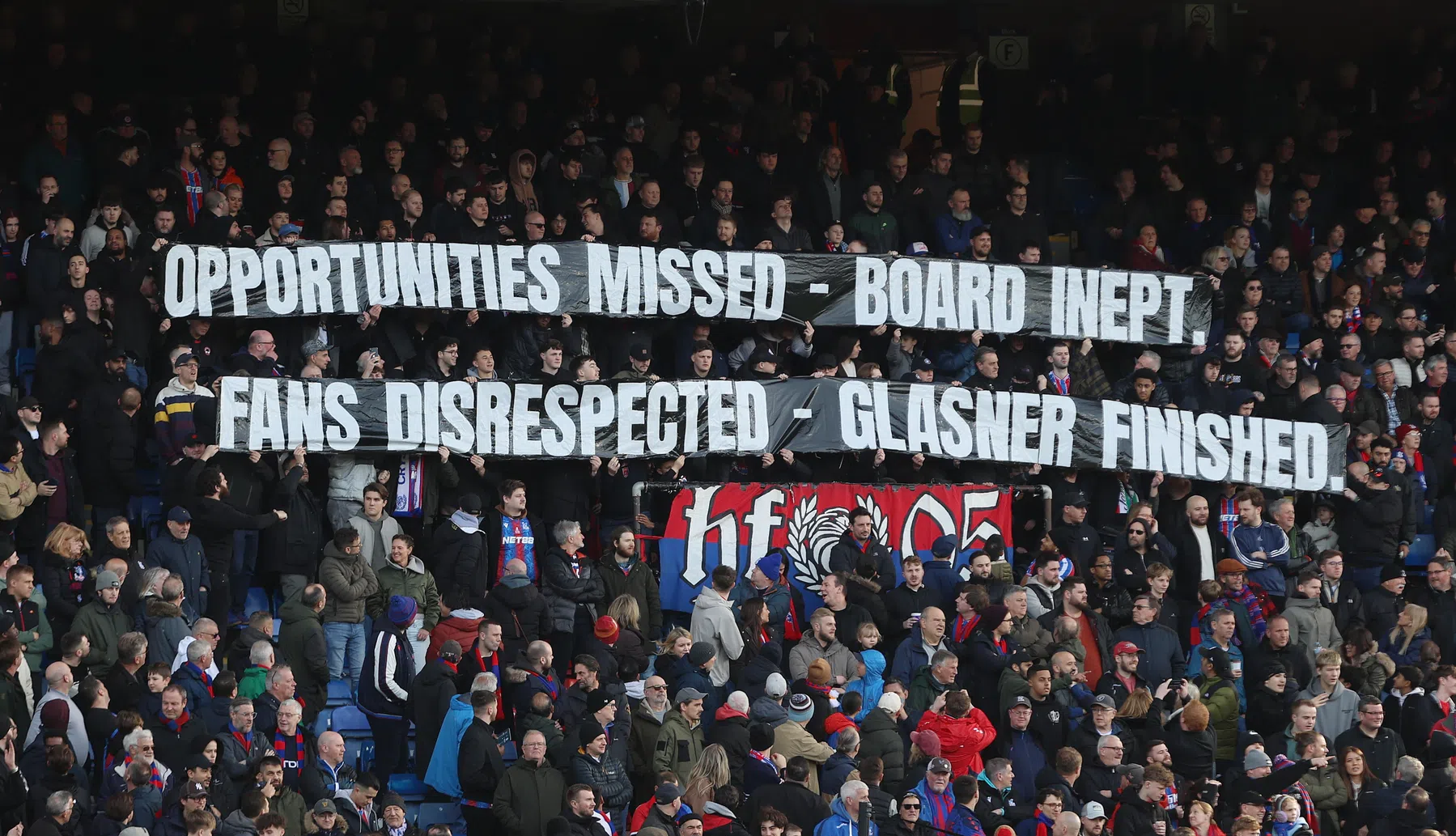 Glasner ontkent de Crystal Palace-fans te hebben beledigd
